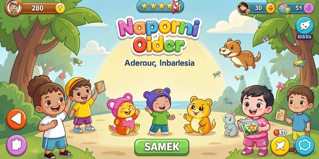 Tampilan awal yang penuh warna dan menarik.