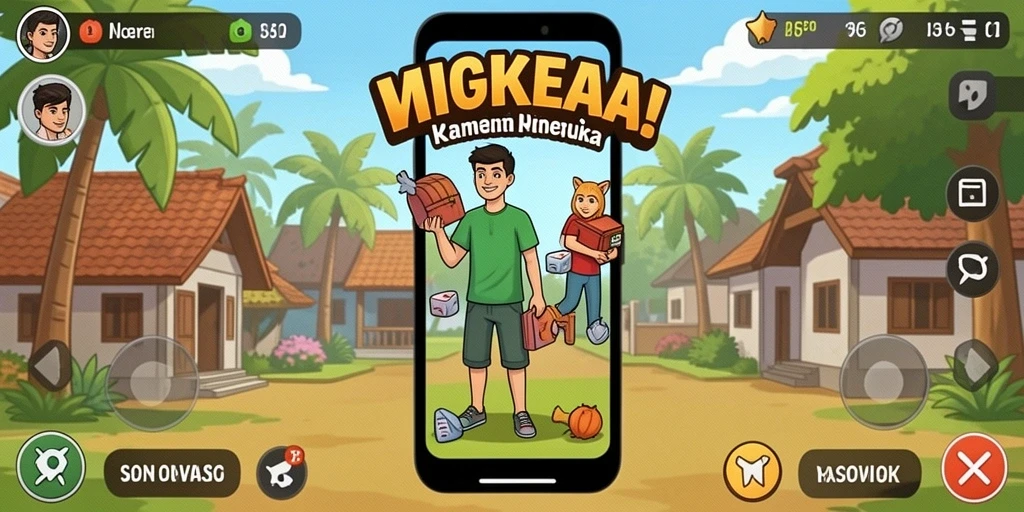 Screenshot menampilkan antarmuka permainan yang menarik dan interaktif.