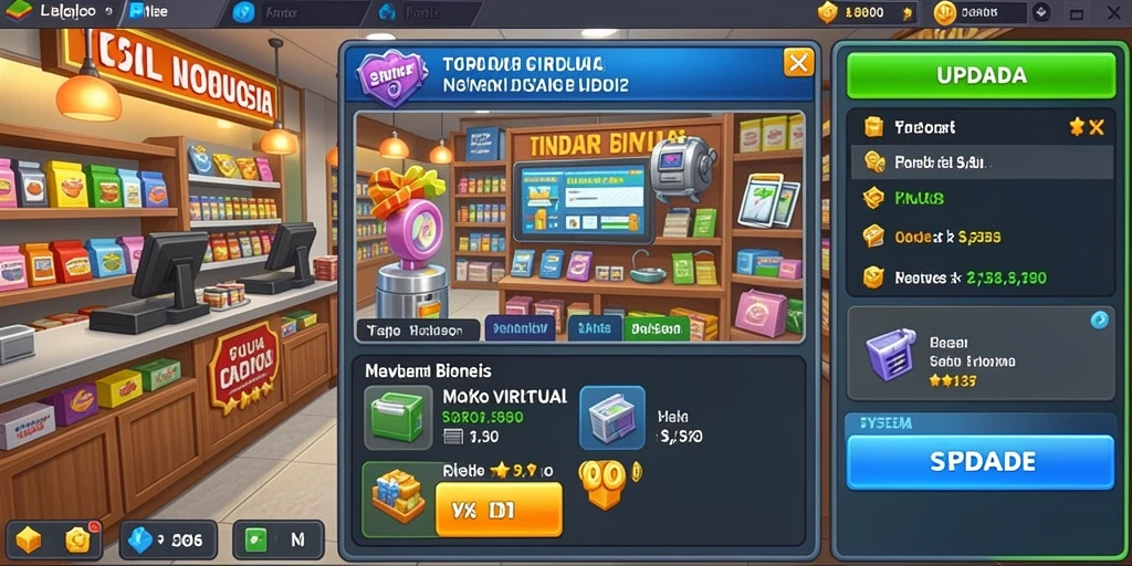Tampilkan petualangan seru dalam game.