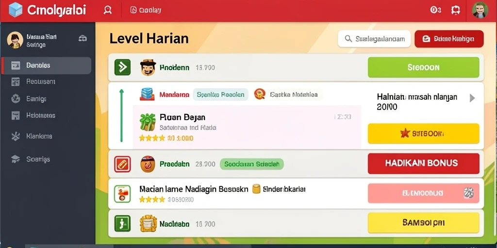 Tampilan awal yang menarik dan user-friendly.